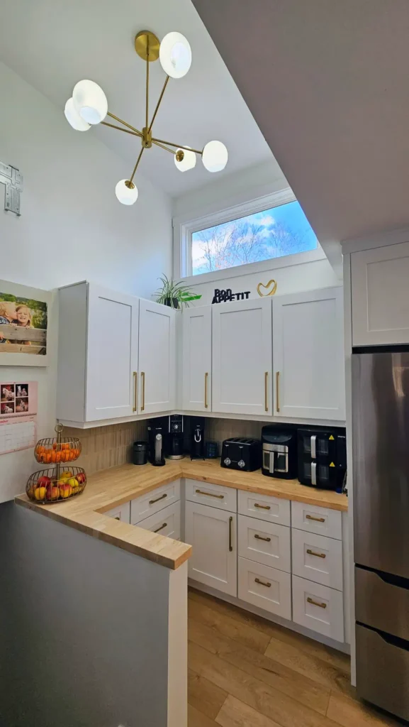 Corner of kitchen after renovation