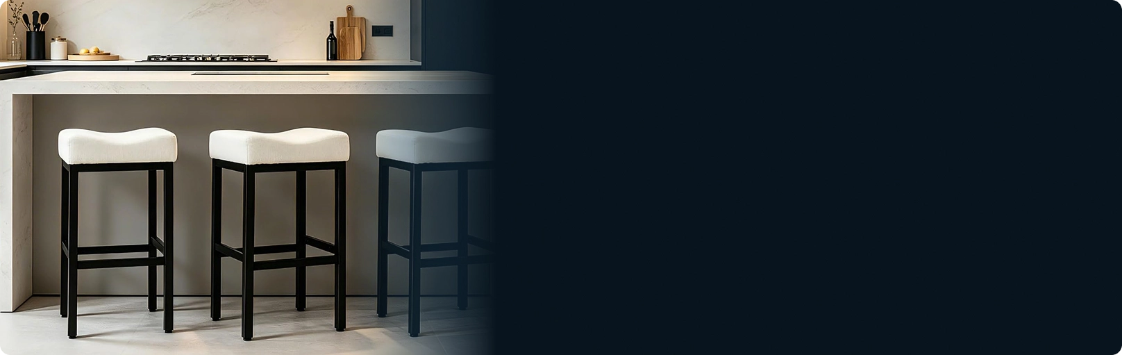 Cabinet hardware and storage accessories on display in the showroom