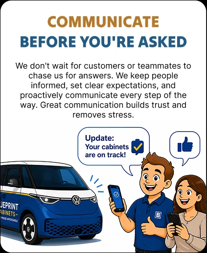 Communicate before you're asked