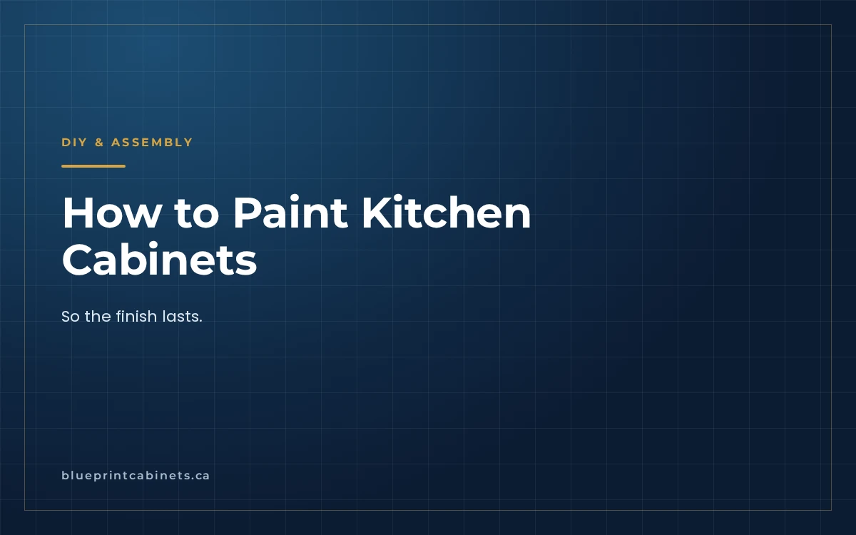 How to Paint Kitchen Cabinets So the Finish Lasts